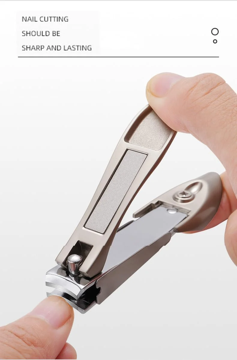 ست ناخن گیر مردانه با محفظه جمع آوری، ناخن گیر های بسیار تیز و بادوام با اهرم ارگونومیک، شامل جعبه فلزی (ست 3 تکه) ست ناخن گیر مردانه با محفظه جمع آوری، ناخن گیر های بسیار تیز و بادوام با اهرم ارگونومیک، شامل جعبه فلزی (ست 3 تکه)