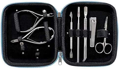 ست مانیکور و پدیکور برونسون، 7 تکه، شامل ابزار مراقبت از دست، پا و صورت، به همراه سوزن آکنه، سوهان ناخن، موچین، قیچی ابرو و ابزار اصلاح موی بینی ست مانیکور و پدیکور برونسون، 7 تکه، شامل ابزار مراقبت از دست، پا و صورت، به همراه سوزن آکنه، سوهان ناخن، موچین، قیچی ابرو و ابزار اصلاح موی بینی