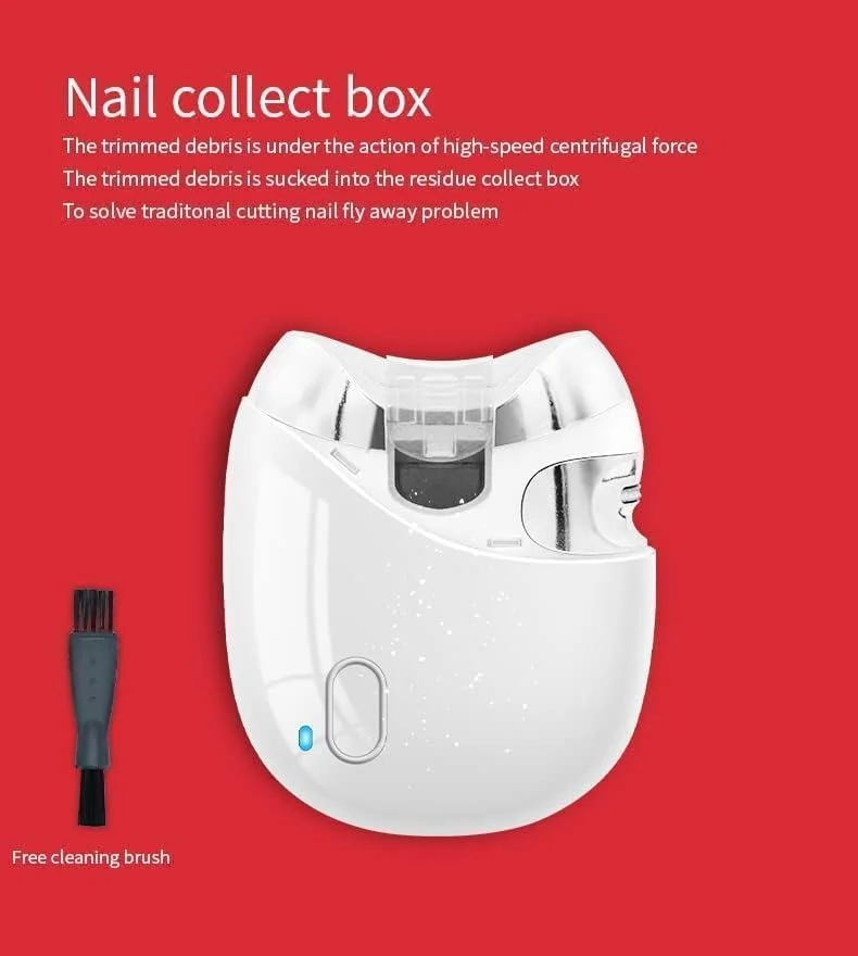 ناخن گیر اتوماتیک MAKINGTEC با چرخ سنباده، محفظه نگهداری خرده ناخن، بدون آسیب رساندن به ناخن های تیز، ماشین اصلاح ناخن برقی ایمن (سفید) ناخن گیر اتوماتیک MAKINGTEC با چرخ سنباده، محفظه نگهداری خرده ناخن، بدون آسیب رساندن به ناخن های تیز، ماشین اصلاح ناخن برقی ایمن (سفید)