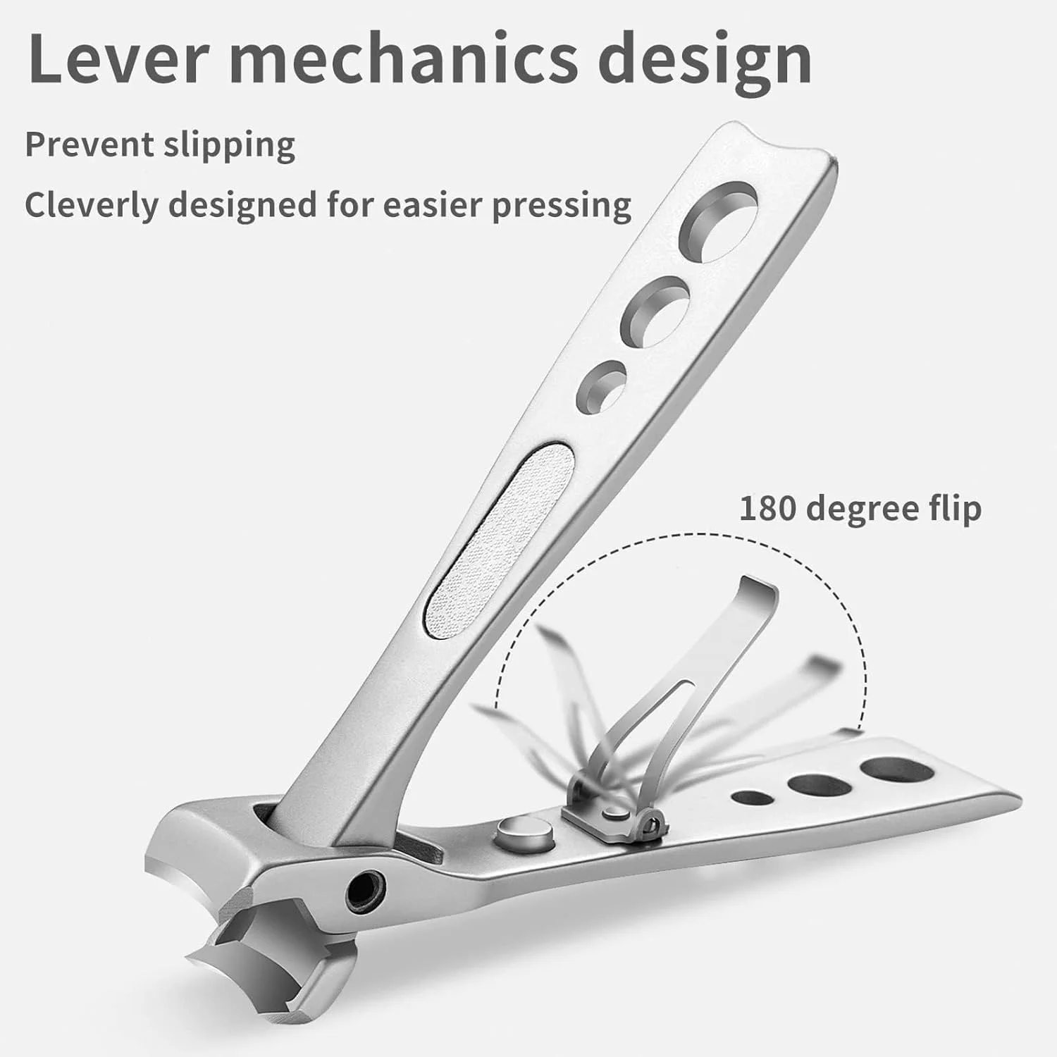 ناخن گیر دهانه باز MAKINGTEC، ناخن گیر استیل ضد زنگ سنگین برای ناخن های ضخیم، ناخن گیر برای مردان و سالمندان ناخن گیر دهانه باز MAKINGTEC، ناخن گیر استیل ضد زنگ سنگین برای ناخن های ضخیم، ناخن گیر برای مردان و سالمندان