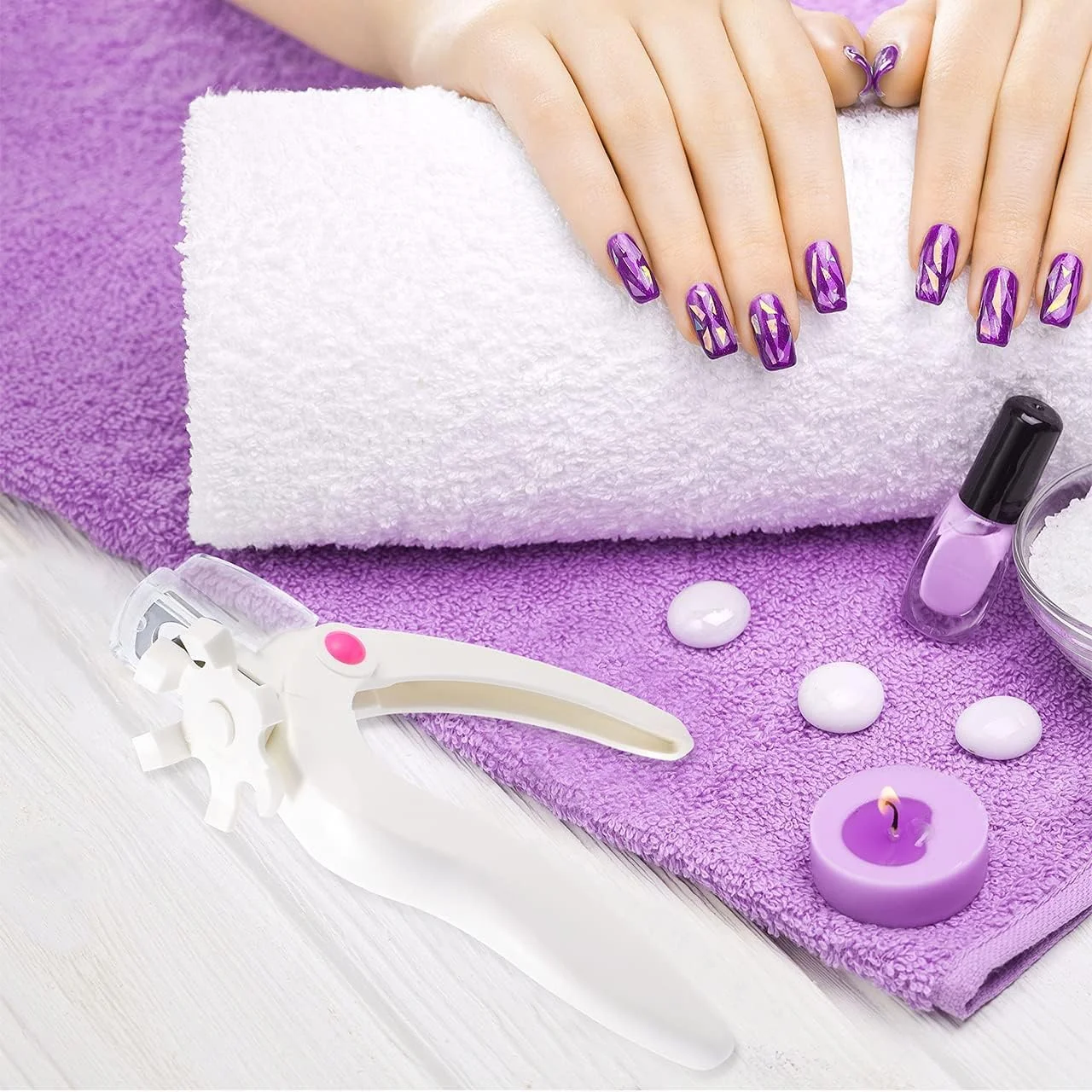 ناخن گیر قابل تنظیم MAKINGTEC، ابزار برش ناخن مصنوعی از جنس استیل ضد زنگ با عملکرد بازیافت، ابزار ناخن گیر پا برای هنر ناخن، ابزار پیرایش ناخن مصنوعی برای پروژه های مانیکور (مشکی) ناخن گیر قابل تنظیم MAKINGTEC، ابزار برش ناخن مصنوعی از جنس استیل ضد زنگ با عملکرد بازیافت، ابزار ناخن گیر پا برای هنر ناخن، ابزار پیرایش ناخن مصنوعی برای پروژه های مانیکور (مشکی)