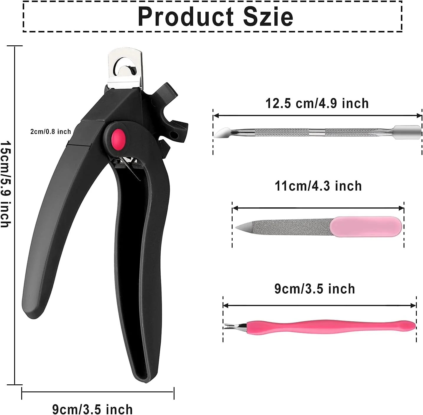ناخن گیر قابل تنظیم MAKINGTEC، ابزار برش ناخن مصنوعی از جنس استیل ضد زنگ با عملکرد بازیافت، ابزار ناخن گیر پا برای هنر ناخن، ابزار پیرایش ناخن مصنوعی برای پروژه های مانیکور (مشکی) ناخن گیر قابل تنظیم MAKINGTEC، ابزار برش ناخن مصنوعی از جنس استیل ضد زنگ با عملکرد بازیافت، ابزار ناخن گیر پا برای هنر ناخن، ابزار پیرایش ناخن مصنوعی برای پروژه های مانیکور (مشکی)