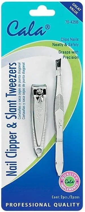 ست مانیکور و پدیکور CALA، شامل ناخن گیر و موچین نوک کج ست مانیکور و پدیکور CALA، شامل ناخن گیر و موچین نوک کج