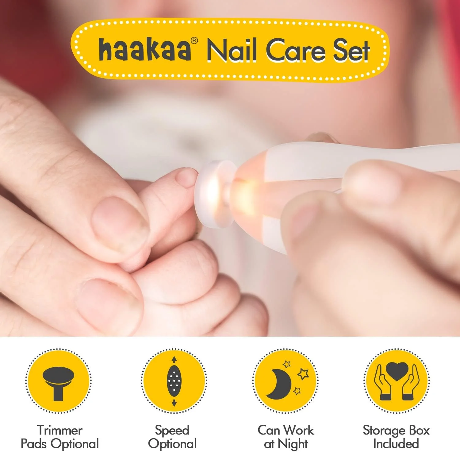 ست سوهان ناخن برقی کودک هااکا، ست مراقبت از ناخن کودک ست سوهان ناخن برقی کودک هااکا، ست مراقبت از ناخن کودک