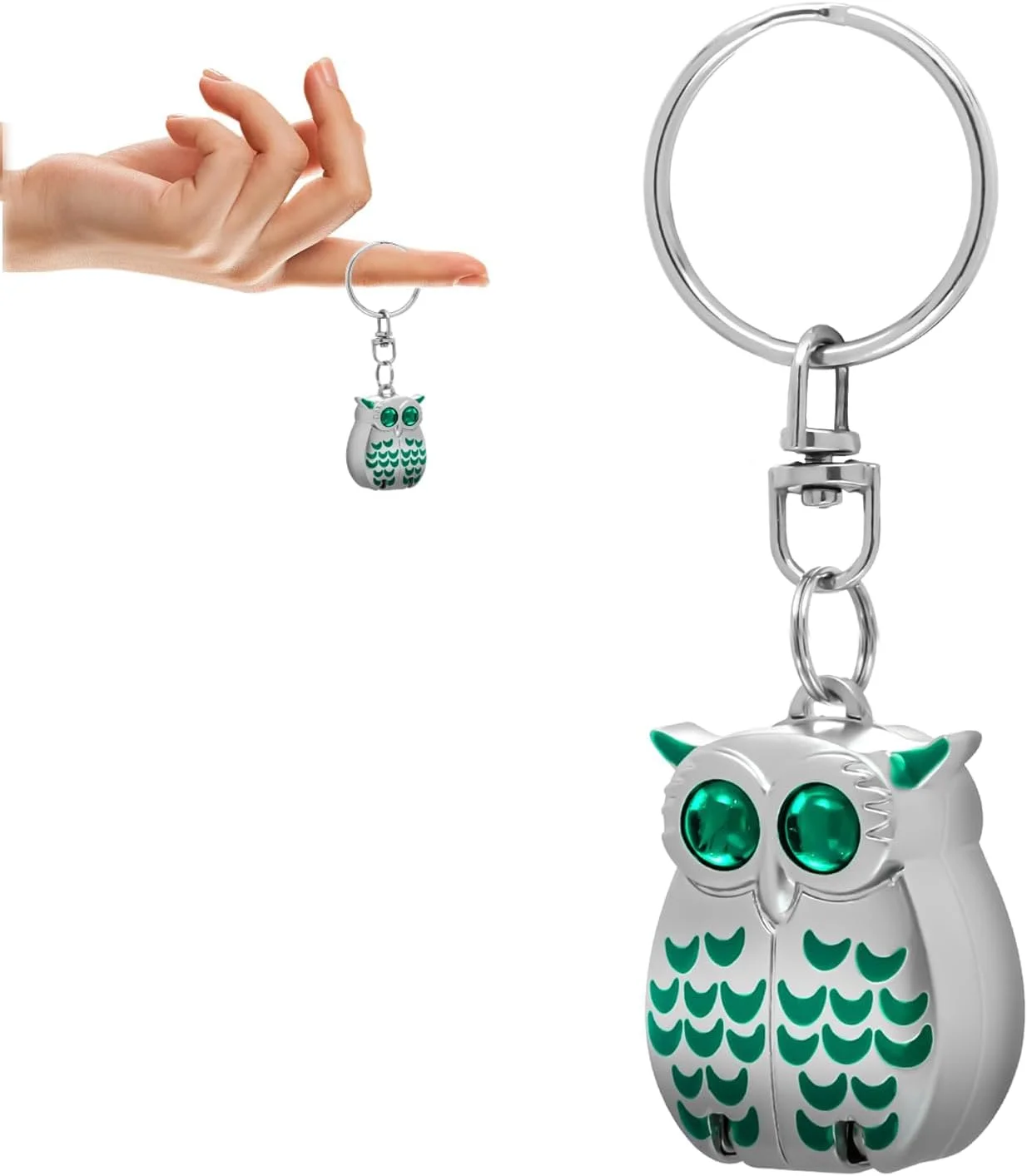 جاکلیدی ناخن گیر مینیاتوری جغد - ناخن گیر تاشو استیل ضد زنگ جیبی با سوهان ناخن داخلی، ابزار آرایشی مسافرتی جمع و جور، آویز حلقه کلید فلزی برای خانم ها (سبز) جاکلیدی ناخن گیر مینیاتوری جغد - ناخن گیر تاشو استیل ضد زنگ جیبی با سوهان ناخن داخلی، ابزار آرایشی مسافرتی جمع و جور، آویز حلقه کلید فلزی برای خانم ها (سبز)