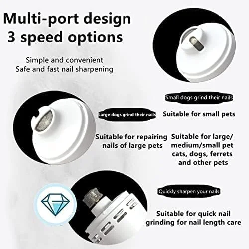 سوهان ناخن سگ Excefore، سوهان ناخن حیوانات خانگی قابل شارژ حرفه ای با 3 سرعت ارتقا یافته، سوهان ناخن بی صدا و ملایم برای سگ ها و گربه ها سوهان ناخن سگ Excefore، سوهان ناخن حیوانات خانگی قابل شارژ حرفه ای با 3 سرعت ارتقا یافته، سوهان ناخن بی صدا و ملایم برای سگ ها و گربه ها