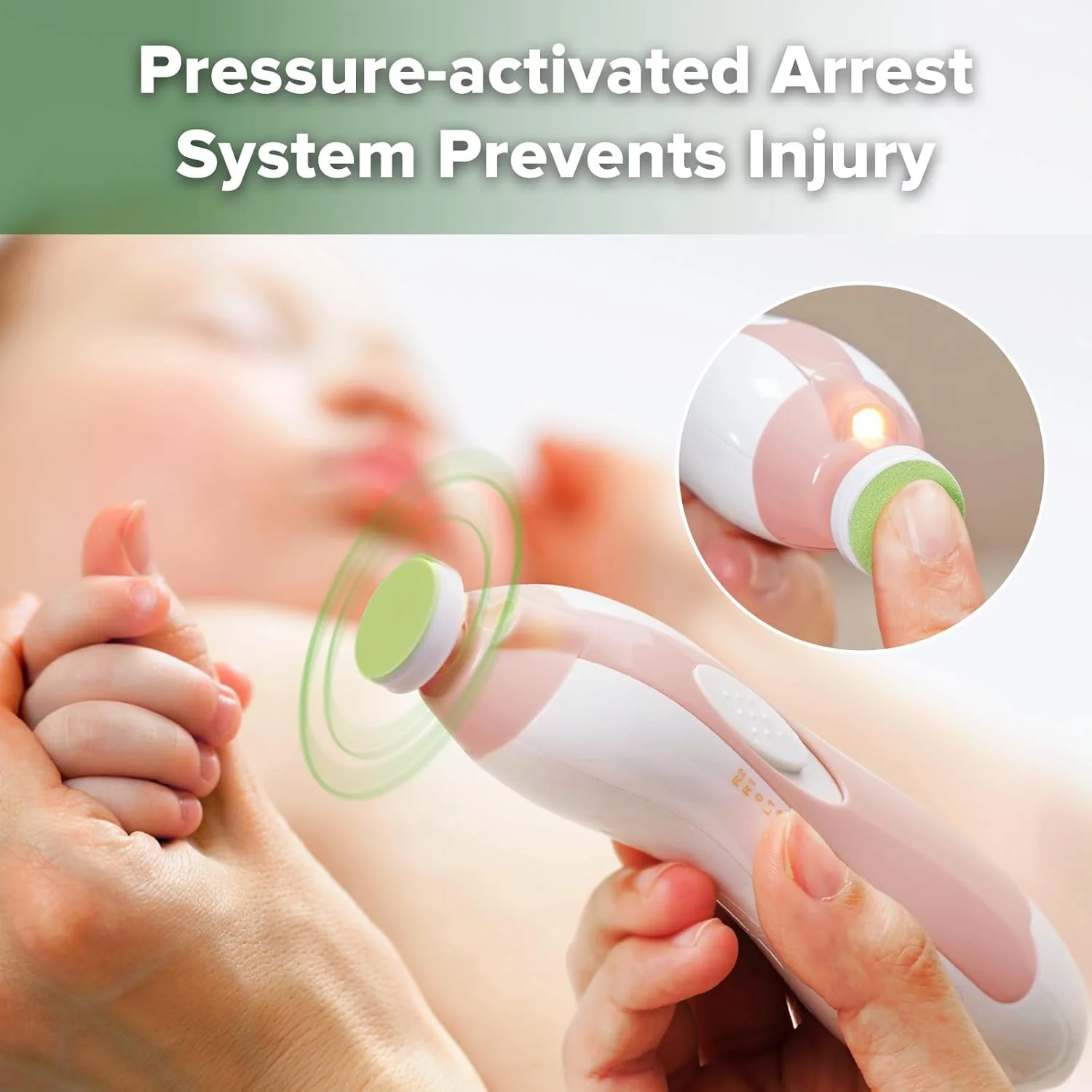 ست مانیکور کودک هاآکا، ناخن گیر برقی نوزاد، مناسب برای مراقبت از ناخن دست و پای نوزادان، کودکان نوپا و بزرگسالان به همراه 4 پد تعویضی اضافی - مدل جدید ست مانیکور کودک هاآکا، ناخن گیر برقی نوزاد، مناسب برای مراقبت از ناخن دست و پای نوزادان، کودکان نوپا و بزرگسالان به همراه 4 پد تعویضی اضافی - مدل جدید