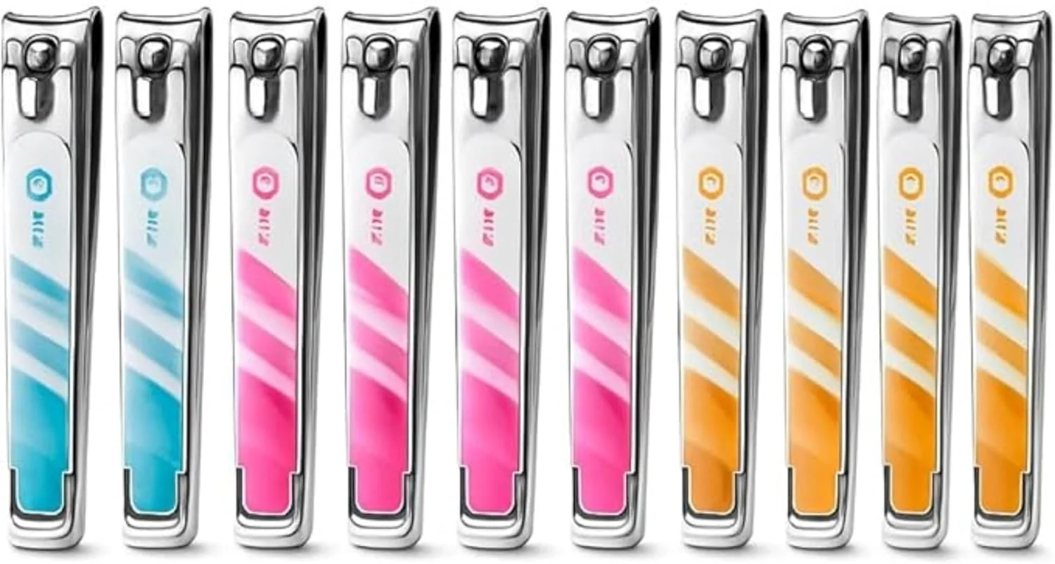 مجموعه ۱۲ عددی ناخن گیر فیتو با رنگ های متنوع - مجموعه ابزار مانیکور و پدیکور قابل حمل برای مسافرت مجموعه ۱۲ عددی ناخن گیر فیتو با رنگ های متنوع - مجموعه ابزار مانیکور و پدیکور قابل حمل برای مسافرت