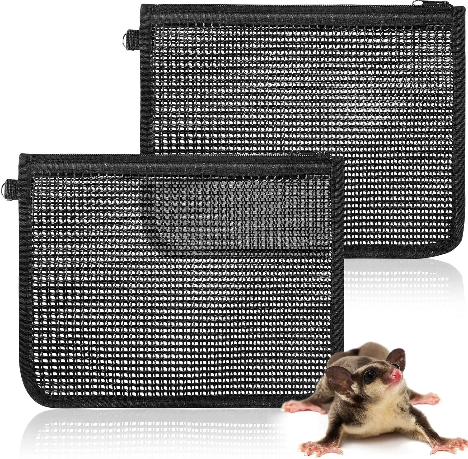 ست ۲ عددی کیسه اصلاح ناخن سنجاب پرنده، کیسه ایمن توری برای نظافت حیوانات کوچک، موش، راسو، نگهدارنده ناخن گیر، نرم و قابل تنفس، ۲۰x۲۵ سانتی متر، مشکی ست ۲ عددی کیسه اصلاح ناخن سنجاب پرنده، کیسه ایمن توری برای نظافت حیوانات کوچک، موش، راسو، نگهدارنده ناخن گیر، نرم و قابل تنفس، ۲۰x۲۵ سانتی متر، مشکی