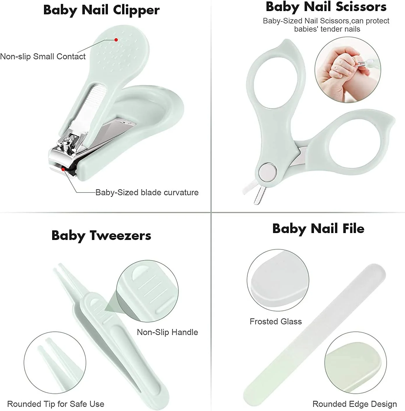 ست ناخن گیر کودک 4 تکه KASTWAVE با جعبه جغد زیبا - قیچی ناخن ایمن، موچین و سوهان برای نوزادان، کودکان نوپا ست ناخن گیر کودک 4 تکه KASTWAVE با جعبه جغد زیبا - قیچی ناخن ایمن، موچین و سوهان برای نوزادان، کودکان نوپا
