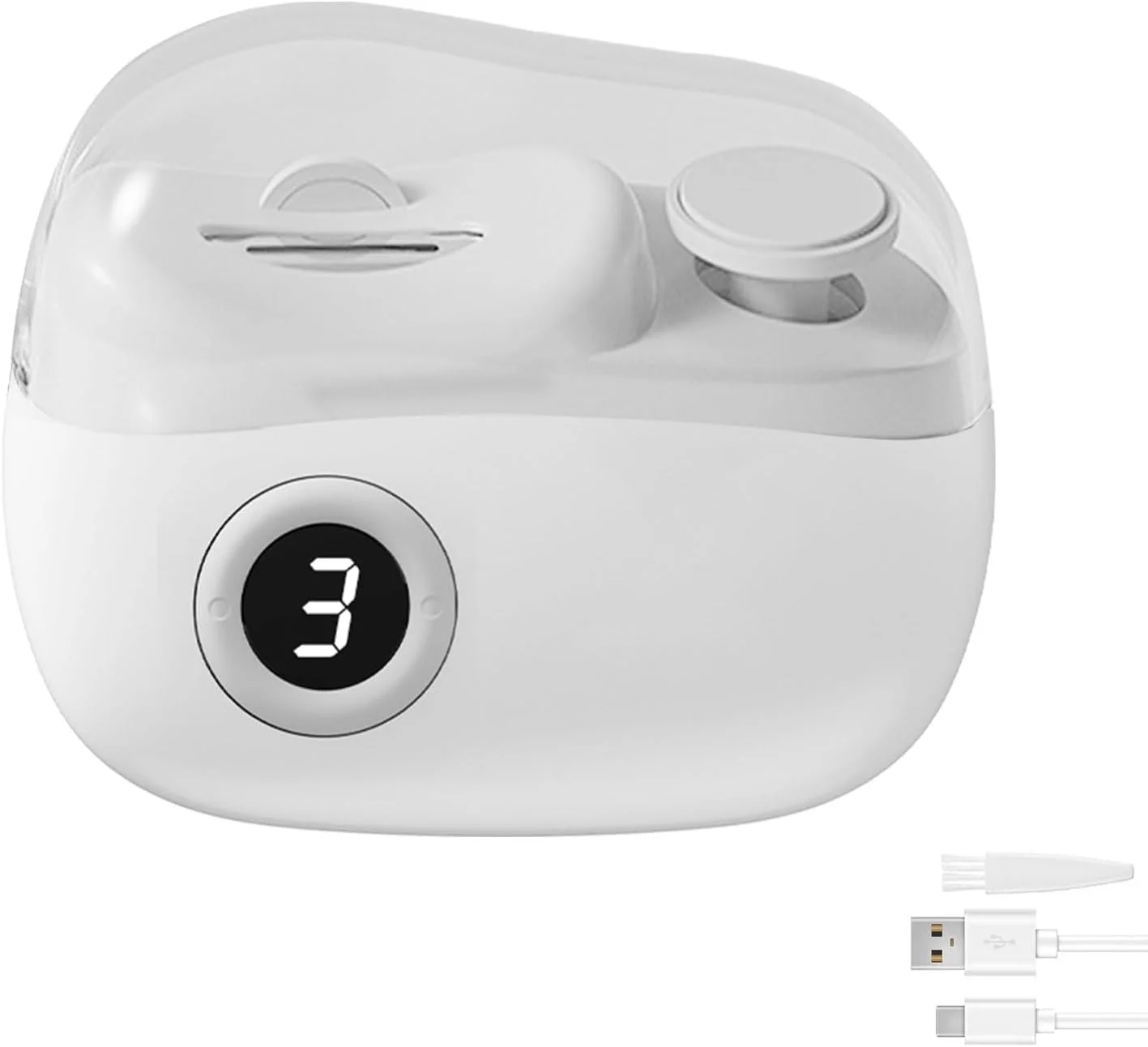 دستگاه سوهان ناخن برقی 3 در 1 KASTWAVE با پولیش و محفظه جمع آوری خرده ناخن، چراغ LED، شارژ USB، 3 سرعت، ناخن گیر اتوماتیک برای بزرگسالان، نوزادان و سالمندان دستگاه سوهان ناخن برقی 3 در 1 KASTWAVE با پولیش و محفظه جمع آوری خرده ناخن، چراغ LED، شارژ USB، 3 سرعت، ناخن گیر اتوماتیک برای بزرگسالان، نوزادان و سالمندان