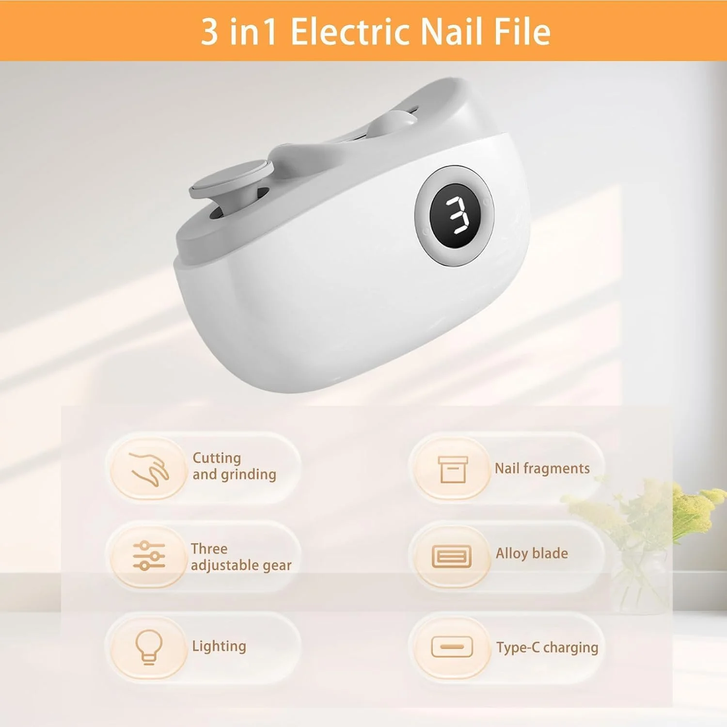 دستگاه سوهان ناخن برقی 3 در 1 KASTWAVE با پولیش و محفظه جمع آوری خرده ناخن، چراغ LED، شارژ USB، 3 سرعت، ناخن گیر اتوماتیک برای بزرگسالان، نوزادان و سالمندان دستگاه سوهان ناخن برقی 3 در 1 KASTWAVE با پولیش و محفظه جمع آوری خرده ناخن، چراغ LED، شارژ USB، 3 سرعت، ناخن گیر اتوماتیک برای بزرگسالان، نوزادان و سالمندان