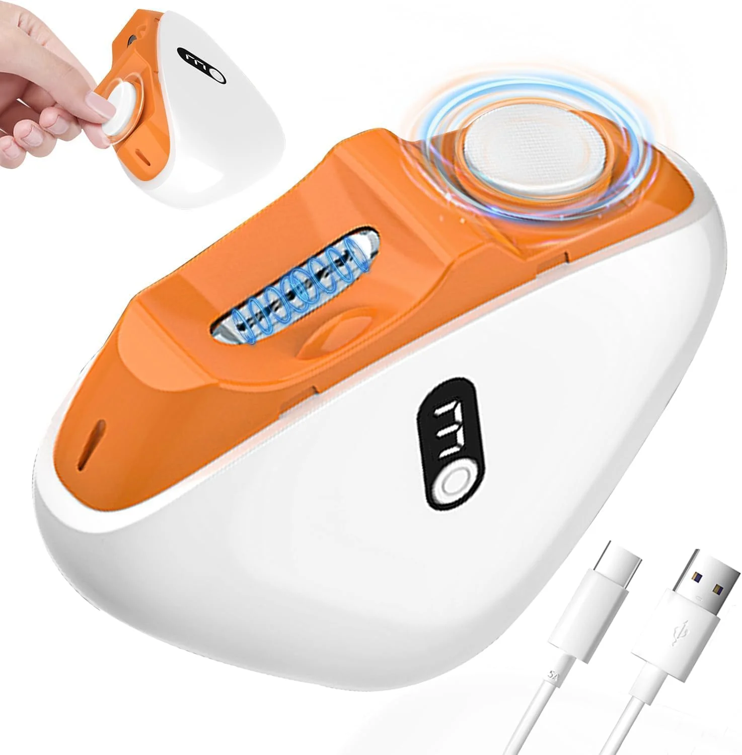 ناخن گیر برقی، دستگاه پیرایش ناخن شارژی 2 در 1 KASTWAVE با سوهان و پولیش، ناخن گیر LED سه سرعته برای نوزادان، کودکان، بزرگسالان و سالمندان، طراحی ایمن و بی صدا ناخن گیر برقی، دستگاه پیرایش ناخن شارژی 2 در 1 KASTWAVE با سوهان و پولیش، ناخن گیر LED سه سرعته برای نوزادان، کودکان، بزرگسالان و سالمندان، طراحی ایمن و بی صدا