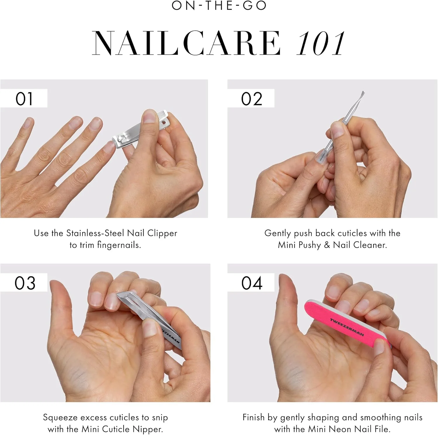 مجموعه نجات ناخن نئون مینی تویزرمن، شامل ابزارهای ضروری مانیکور برای مرتب کردن و شکل دادن دقیق ناخن ها و کوتیکول ها. این مجموعه قابل حمل برای مسافرت یا ترمیم ناخن در حرکت عالی است. دارای کیف نگهداری. مجموعه نجات ناخن نئون مینی تویزرمن، شامل ابزارهای ضروری مانیکور برای مرتب کردن و شکل دادن دقیق ناخن ها و کوتیکول ها. این مجموعه قابل حمل برای مسافرت یا ترمیم ناخن در حرکت عالی است. دارای کیف نگهداری.
