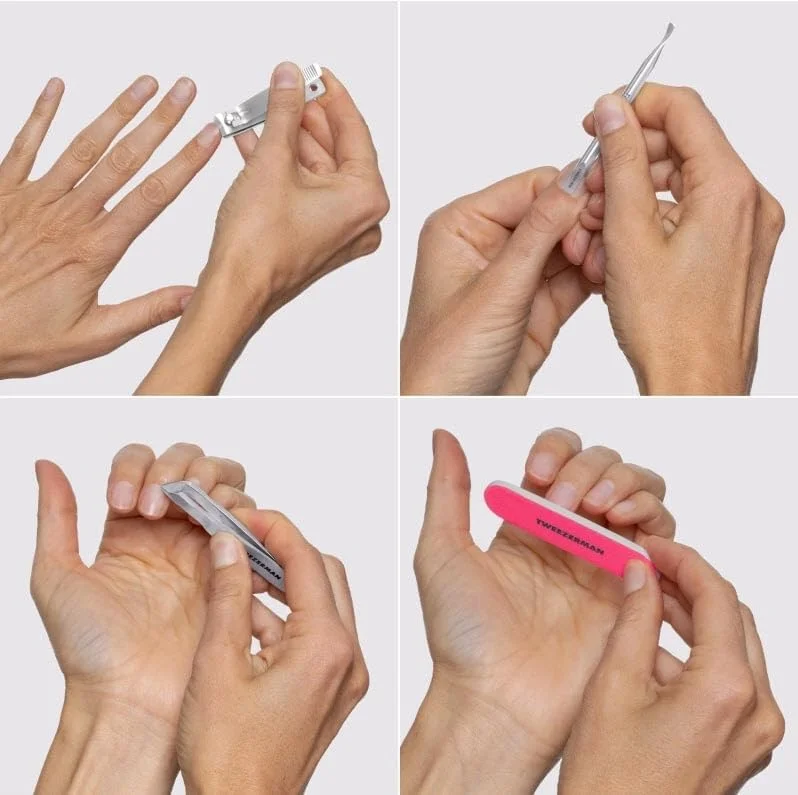 مجموعه نجات ناخن نئون مینی تویزرمن، شامل ابزارهای ضروری مانیکور برای مرتب کردن و شکل دادن دقیق ناخن ها و کوتیکول ها. این مجموعه قابل حمل برای مسافرت یا ترمیم ناخن در حرکت عالی است. دارای کیف نگهداری. مجموعه نجات ناخن نئون مینی تویزرمن، شامل ابزارهای ضروری مانیکور برای مرتب کردن و شکل دادن دقیق ناخن ها و کوتیکول ها. این مجموعه قابل حمل برای مسافرت یا ترمیم ناخن در حرکت عالی است. دارای کیف نگهداری.