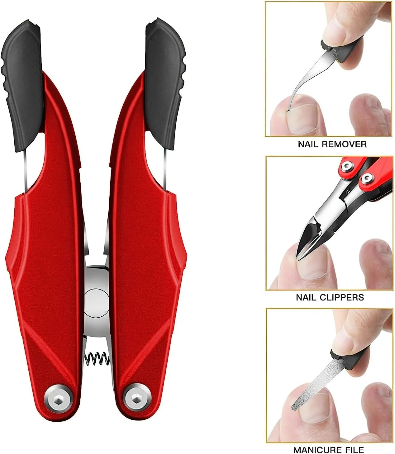 ناخن گیر انگشت پا 3 در 1 با طراحی تاشو، مناسب برای آقایان و سالمندان (قرمز-مشکی) ناخن گیر انگشت پا 3 در 1 با طراحی تاشو، مناسب برای آقایان و سالمندان (قرمز-مشکی)