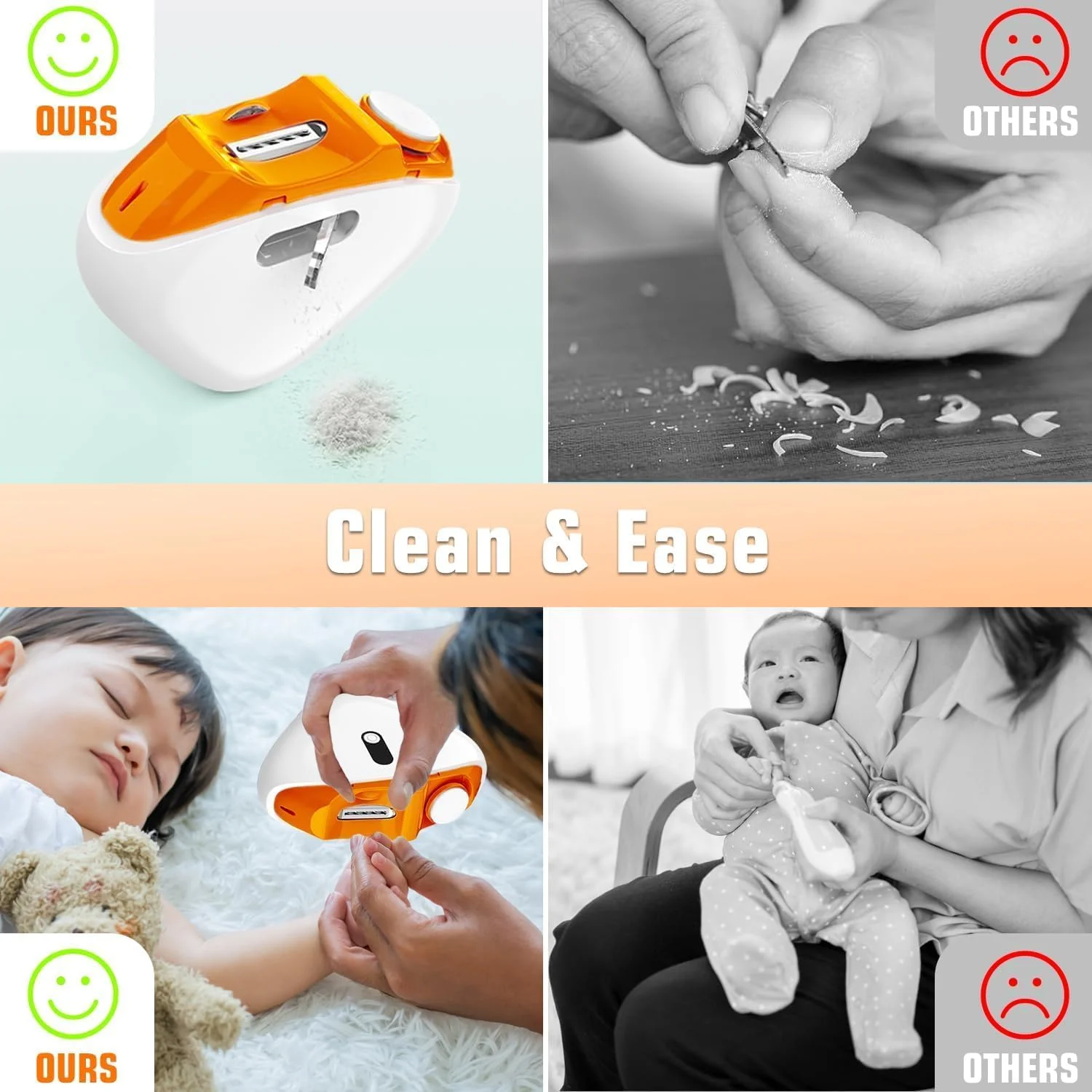 ناخن گیر برقی، دستگاه پیرایش ناخن شارژی 2 در 1 KASTWAVE با سوهان و پولیش، ناخن گیر LED سه سرعته برای نوزادان، کودکان، بزرگسالان و سالمندان، طراحی ایمن و بی صدا ناخن گیر برقی، دستگاه پیرایش ناخن شارژی 2 در 1 KASTWAVE با سوهان و پولیش، ناخن گیر LED سه سرعته برای نوزادان، کودکان، بزرگسالان و سالمندان، طراحی ایمن و بی صدا