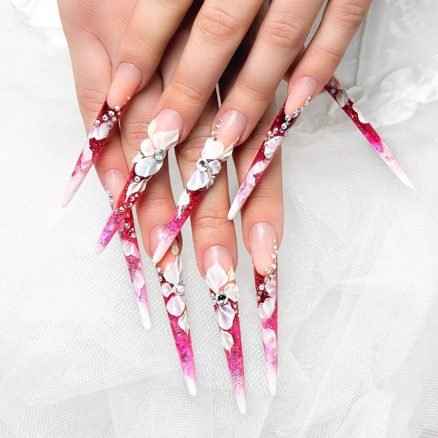 MAKINGTEC ناخن مصنوعی نوک تیز بلند شفاف، 240 عدد پچ ناخن DIY ناخن های مصنوعی فوق العاده بلند تمرین طراحی هنری نمایش سالن ناخن ابزار کیت ناخن مصنوعی برای بانوان و دختران MAKINGTEC ناخن مصنوعی نوک تیز بلند شفاف، 240 عدد پچ ناخن DIY ناخن های مصنوعی فوق العاده بلند تمرین طراحی هنری نمایش سالن ناخن ابزار کیت ناخن مصنوعی برای بانوان و دختران