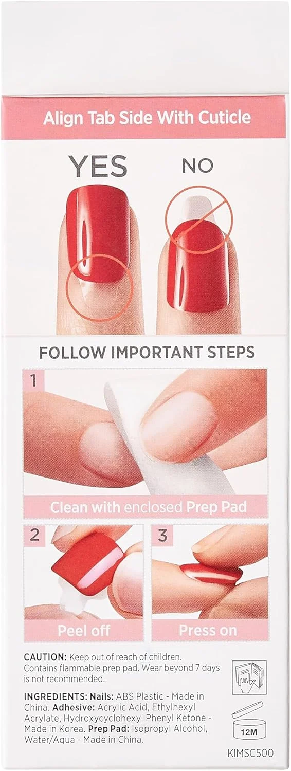 ناخن مصنوعی چسبی imPRESS KISS، رنگ لاته - کوتاه و مربعی، بژ/قهوه ای/خنثی، آماده استفاده، مقاوم در برابر لب پر شدن، بدون لک، بدون نیاز به خشک شدن، مینی سوهان و موارد دیگر | 30 عدد