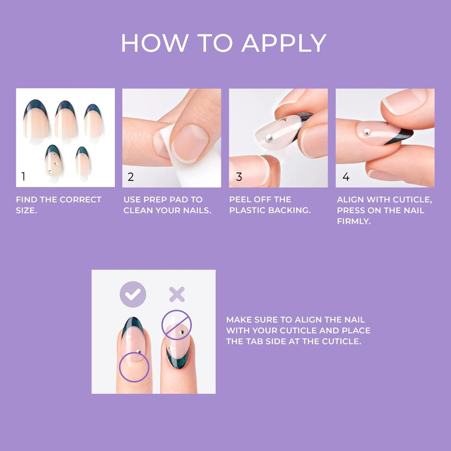 ناخن مصنوعی چسبی کیس ایمپرس، مدل 'All My Love'، صورتی، سایز متوسط، فرم بادامی، شامل 30 ناخن، پد آماده سازی، برگه راهنما، یک چوب مانیکور، یک سوهان کوچک