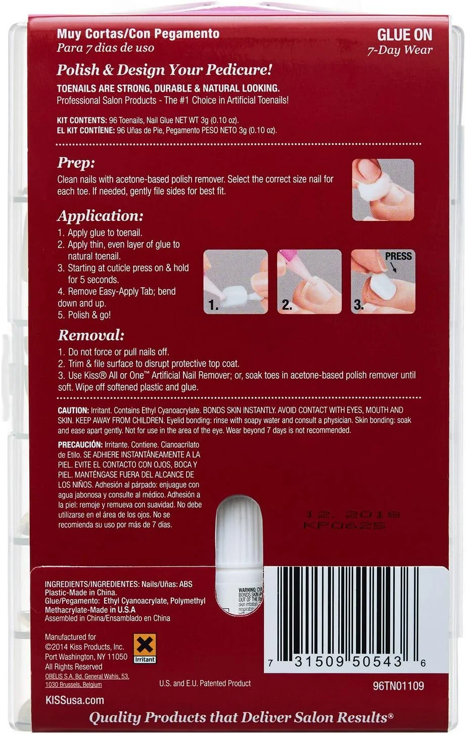 ناخن مصنوعی پا مدل 96 پوشش کامل (2 بسته) ناخن مصنوعی پا مدل 96 پوشش کامل (2 بسته)