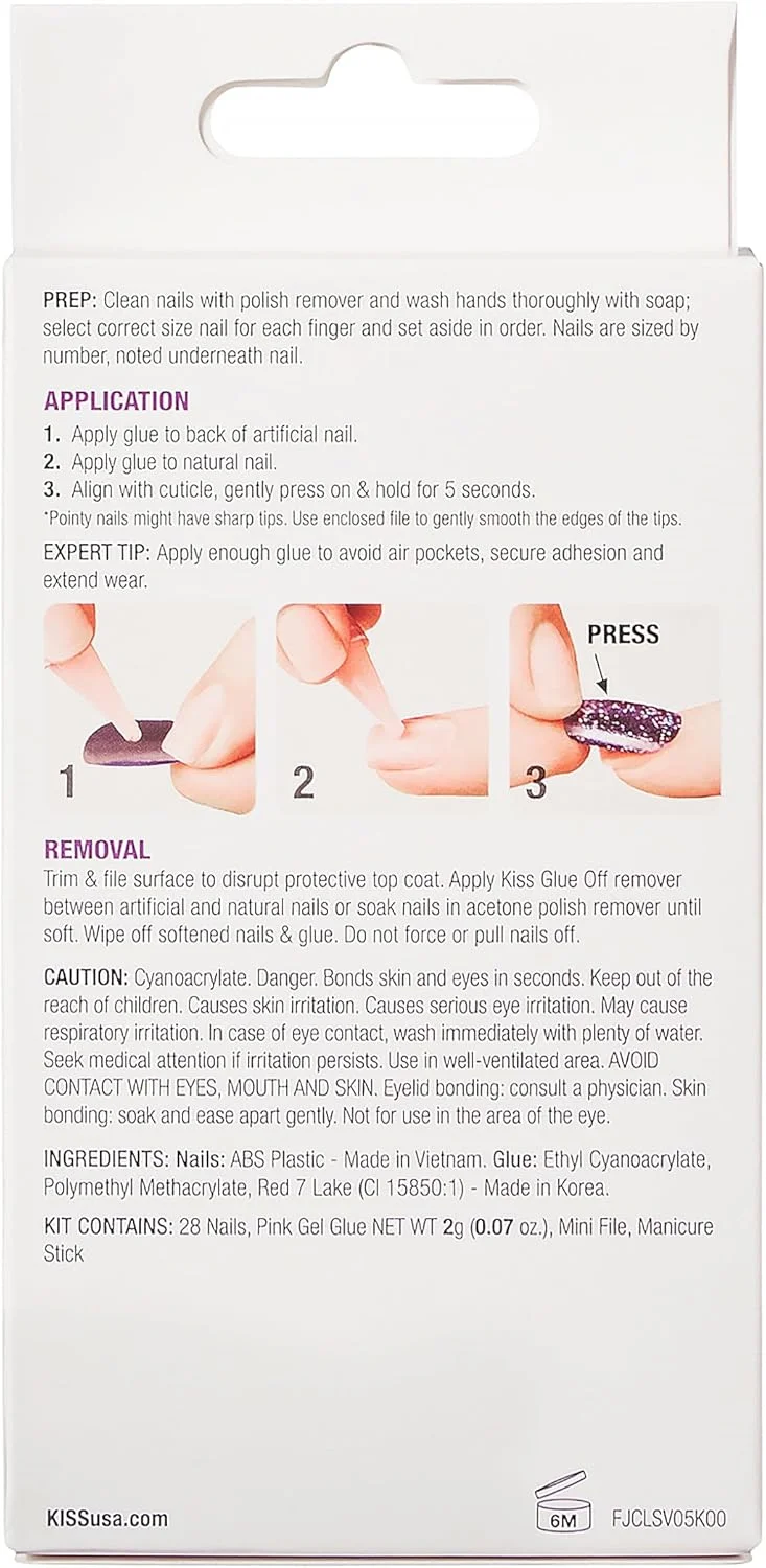 ناخن مصنوعی ژله ای فانتزی کیس، شامل چسب ناخن، ژله ای ژله، مشکی، سایز بلند، فرم مربعی، شامل 28 ناخن، چسب 2 گرمی، یک چوب مانیکور، یک سوهان کوچک