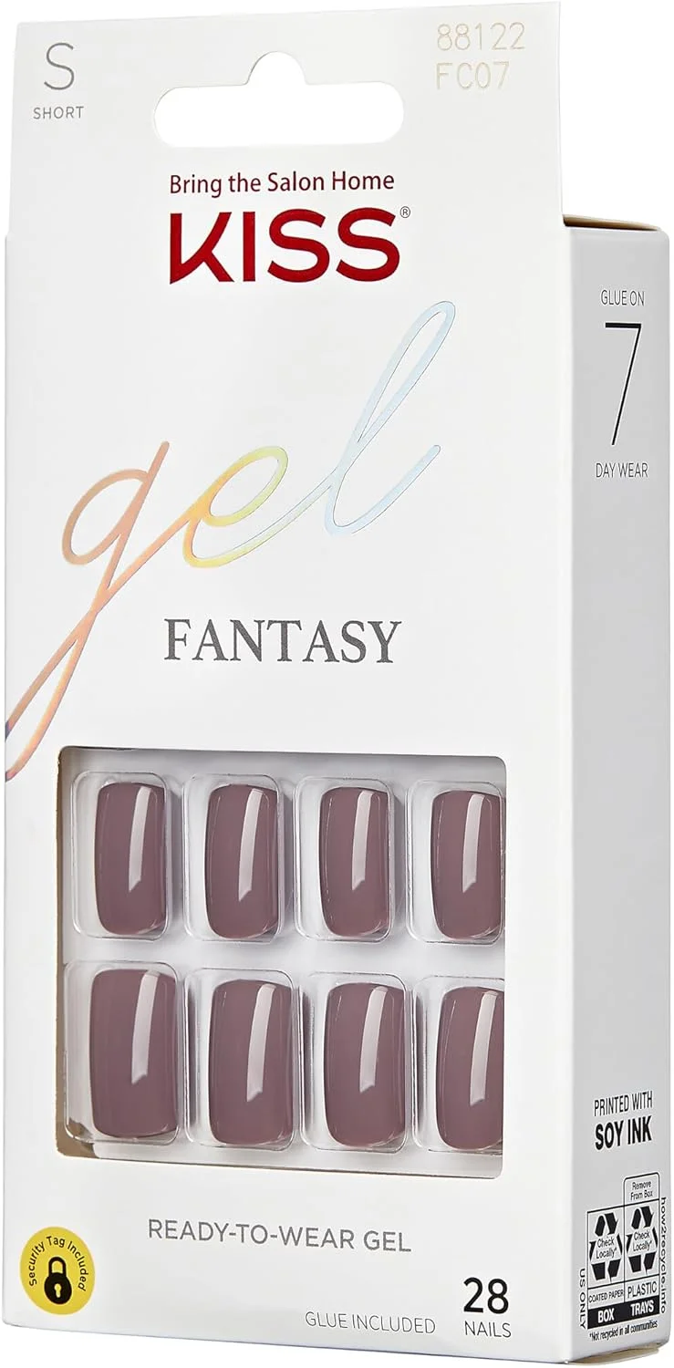 ناخن مصنوعی ژلی فانتزی آماده استفاده، کوتاه، مربعی - حس موقت، ضد لک، ضد آب، بدون نیاز به خشک شدن، بادوام، انعطاف پذیر، مانیکور DIY، کیفیت سالن، ماندگاری طولانی | 28 عدد