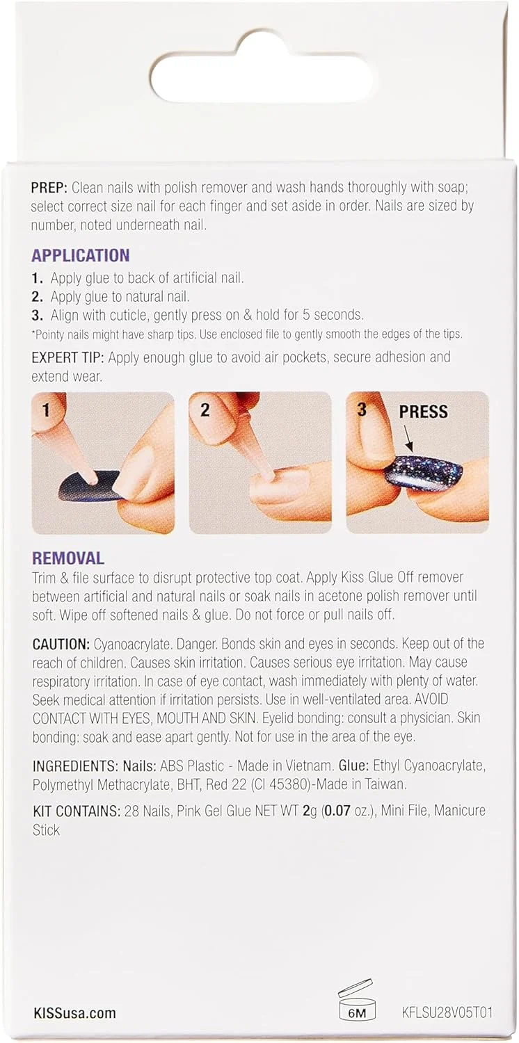 ناخن مصنوعی بلند ژلی کیس - مدل Countless Times، استفاده و جدا کردن آسان، ماندگاری تا 7 روز، فرم تابوتی، بادوام، صاف و خیره کننده، فوق العاده مقاوم و انعطاف پذیر | 28 عدد ناخن مصنوعی بلند ژلی کیس - مدل Countless Times، استفاده و جدا کردن آسان، ماندگاری تا 7 روز، فرم تابوتی، بادوام، صاف و خیره کننده، فوق العاده مقاوم و انعطاف پذیر | 28 عدد