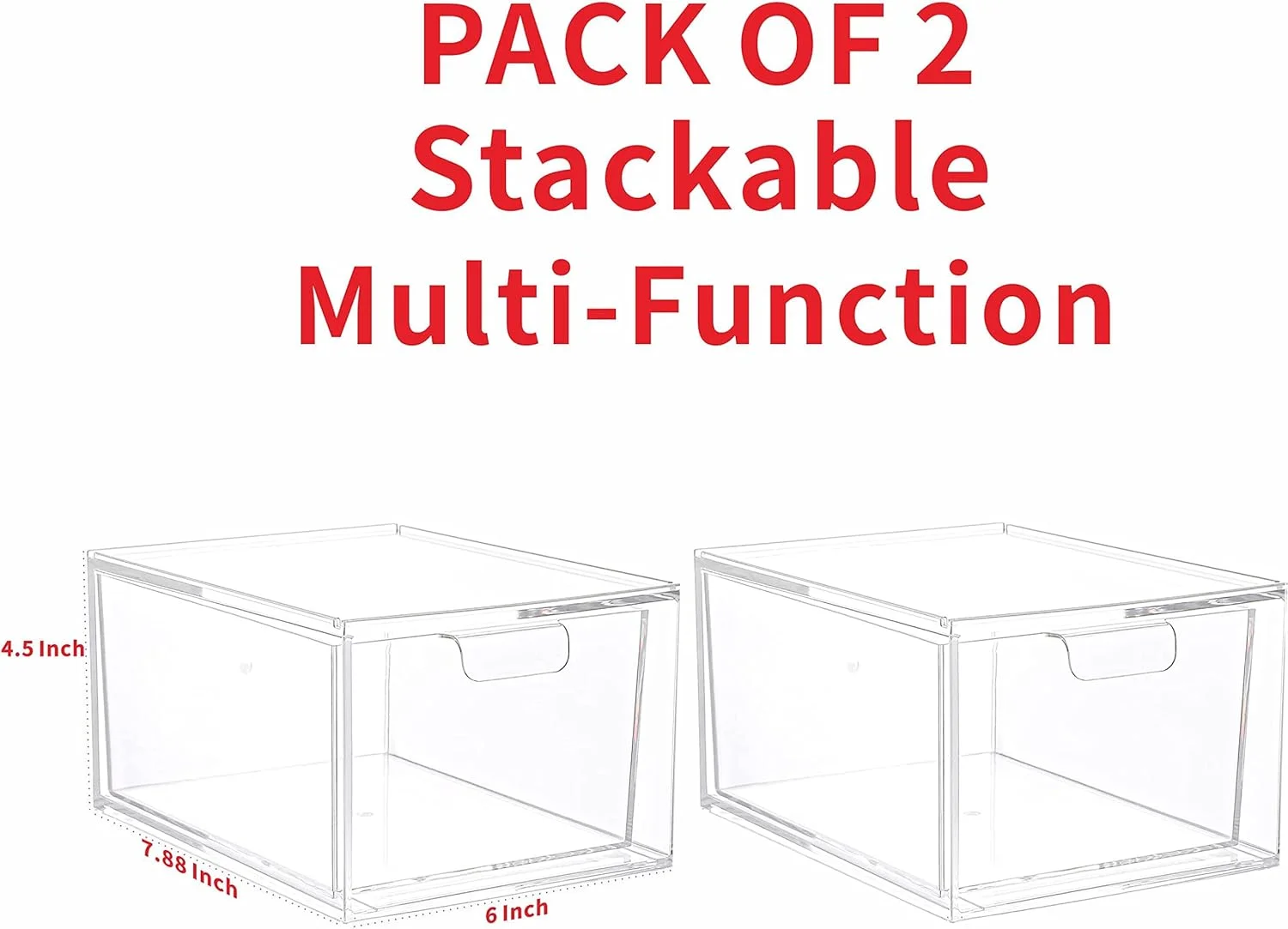 ارگانایزر آرایشی شفاف ترایفی، 2 عددی، جعبه نمایش لوازم آرایشی اکرلیک قابل چیدن برای روشویی، ارگانایزر و کشوهای ذخیره سازی زیر کابینت حمام برای سازماندهی لوازم آرایش، لاک ناخن، دارو و لوازم صنایع دستی ارگانایزر آرایشی شفاف ترایفی، 2 عددی، جعبه نمایش لوازم آرایشی اکرلیک قابل چیدن برای روشویی، ارگانایزر و کشوهای ذخیره سازی زیر کابینت حمام برای سازماندهی لوازم آرایش، لاک ناخن، دارو و لوازم صنایع دستی