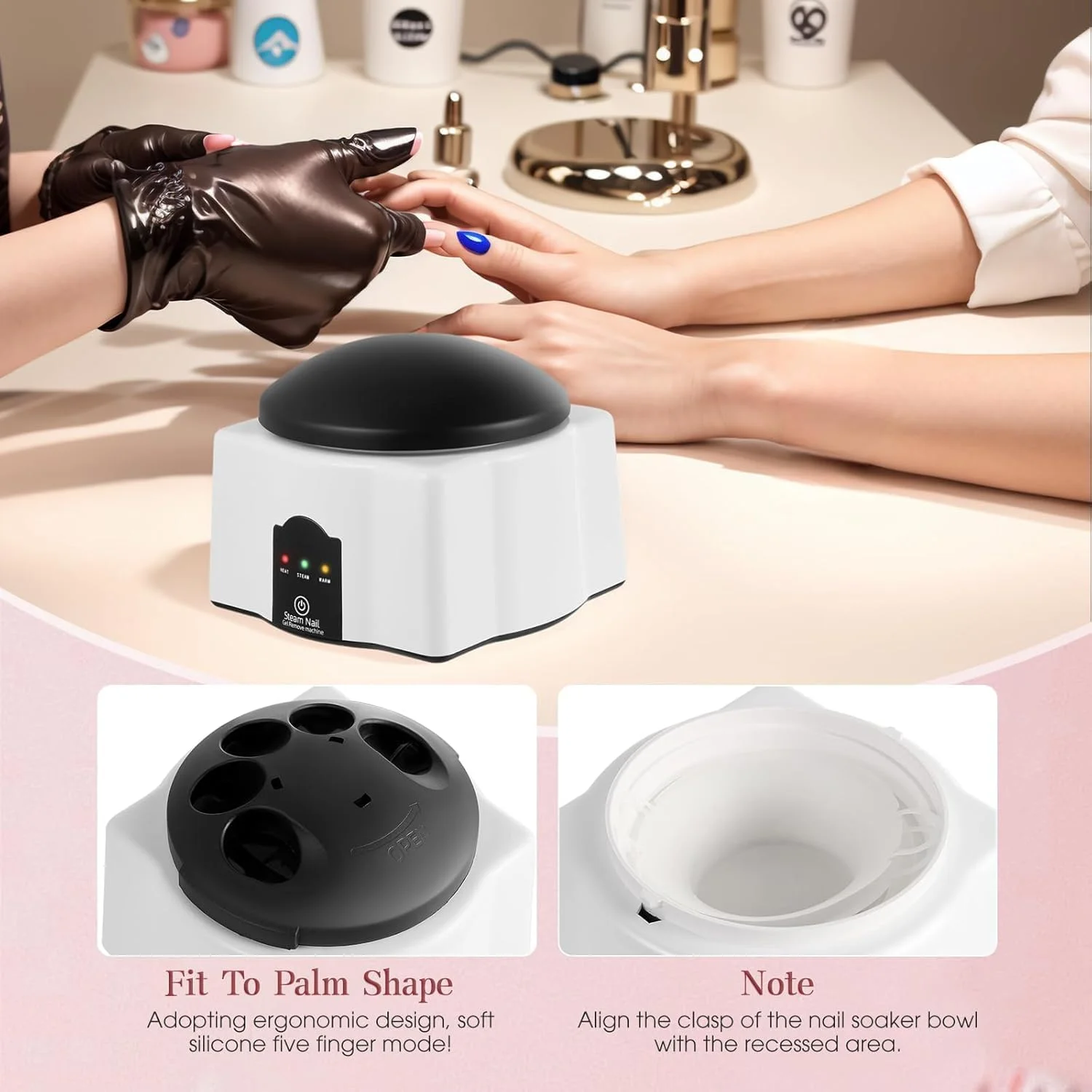 کاسه برقی خیساندن ناخن، کاسه مانیکور با کنترل لمسی و گرمایش سریع 36 وات برای پاک کردن لاک ژل، اکریلیک، پودر دیپ، ابزار گرم کننده قابل حمل ناخن برای استفاده در سالن و منزل کاسه برقی خیساندن ناخن، کاسه مانیکور با کنترل لمسی و گرمایش سریع 36 وات برای پاک کردن لاک ژل، اکریلیک، پودر دیپ، ابزار گرم کننده قابل حمل ناخن برای استفاده در سالن و منزل