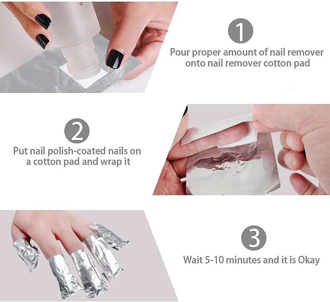 مجموعه 200 عددی فویل ناخن و مجموعه ابزار 5 عددی SYOSI، فویل آلومینیومی، کیت ریموور لاک ژل با از بین برنده پوست مرده، بافر ناخن، پدهای ریموور لاک مجموعه 200 عددی فویل ناخن و مجموعه ابزار 5 عددی SYOSI، فویل آلومینیومی، کیت ریموور لاک ژل با از بین برنده پوست مرده، بافر ناخن، پدهای ریموور لاک