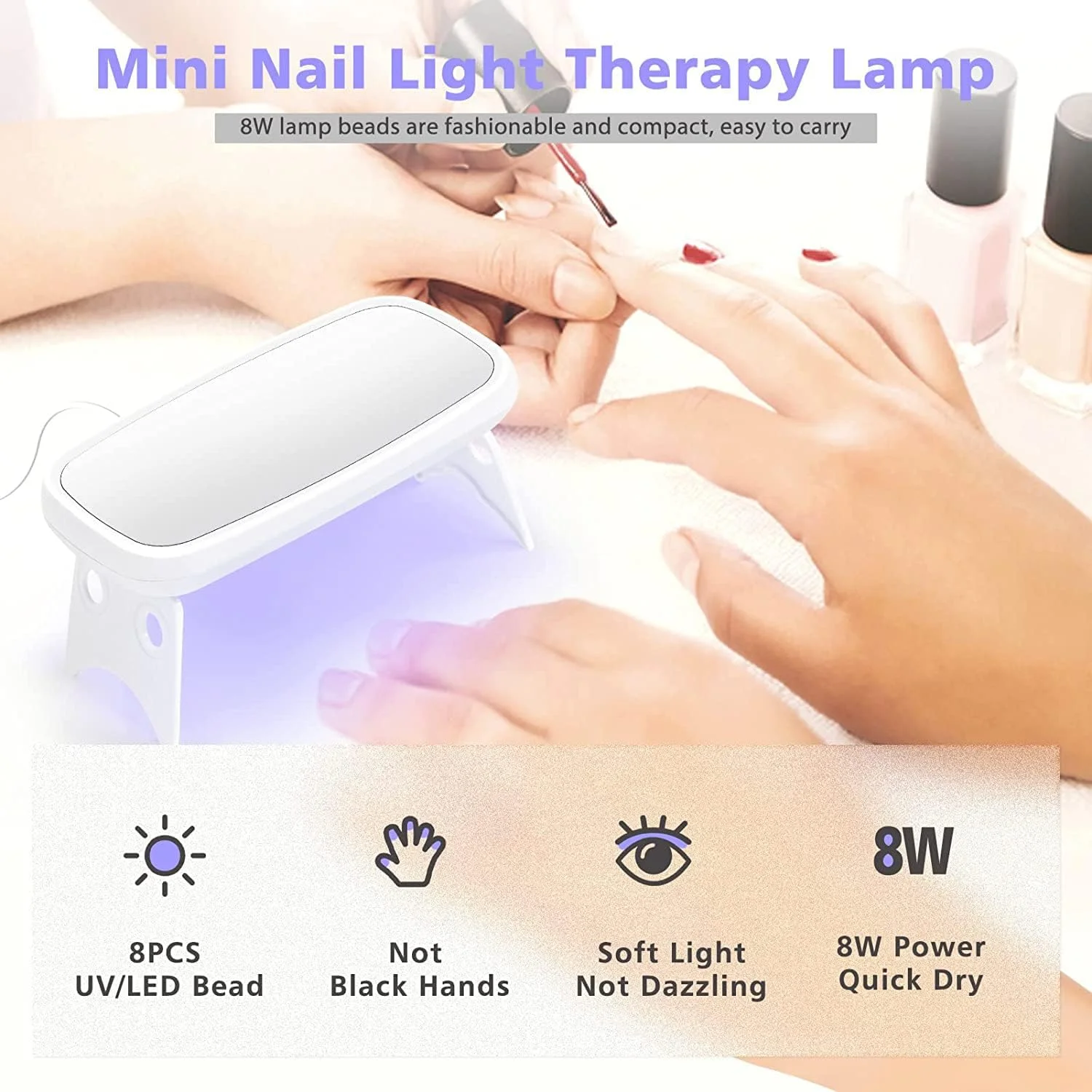 چراغ LED کوچک ناخن ژلی SYOSI 8W، چراغ ناخن طرح موش با آینه، چراغ کوچک ناخن، چراغ LED برای لاک ژل، چراغ UV ناخن، دستگاه خشک کن برای خانه و سالن چراغ LED کوچک ناخن ژلی SYOSI 8W، چراغ ناخن طرح موش با آینه، چراغ کوچک ناخن، چراغ LED برای لاک ژل، چراغ UV ناخن، دستگاه خشک کن برای خانه و سالن