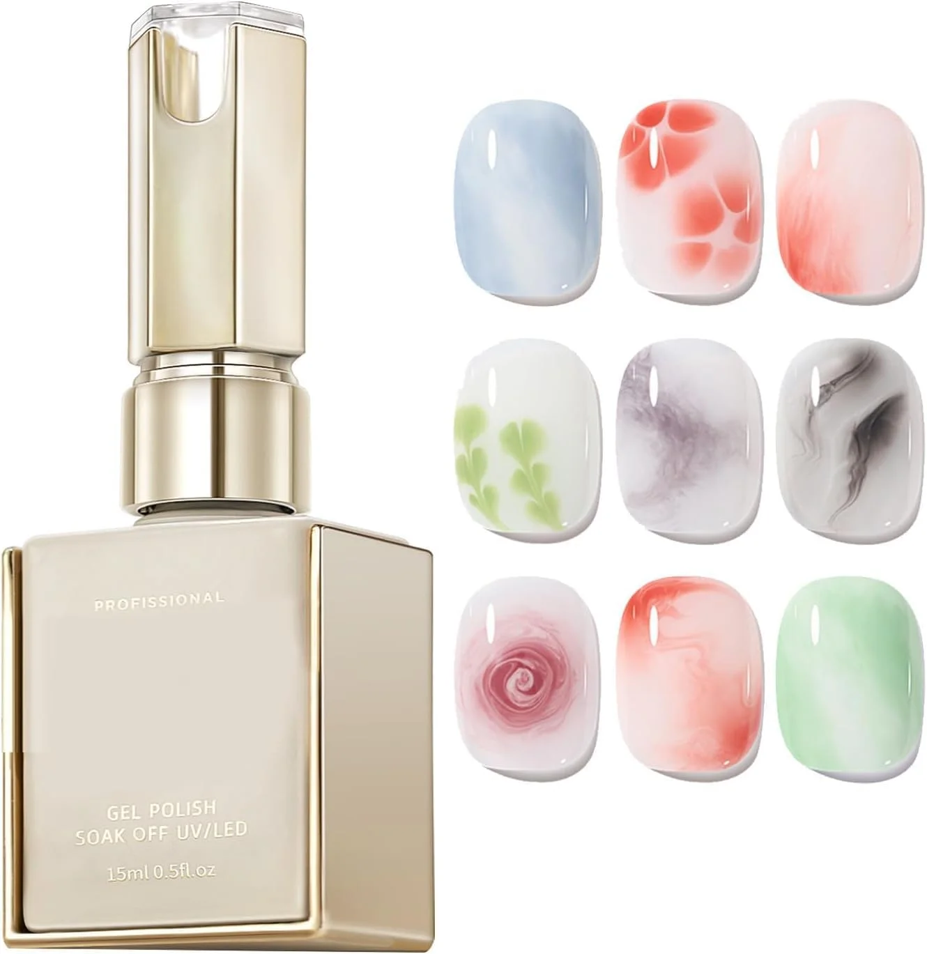 ژل بلومینگ برای ناخن، لاک ژل ۱۵ میلی لیتری بلومینگ - ژل پایه آبرنگی با ماندگاری طولانی برای مسافرت، مدرسه، سفر کاری و استفاده در منزل (شفاف)