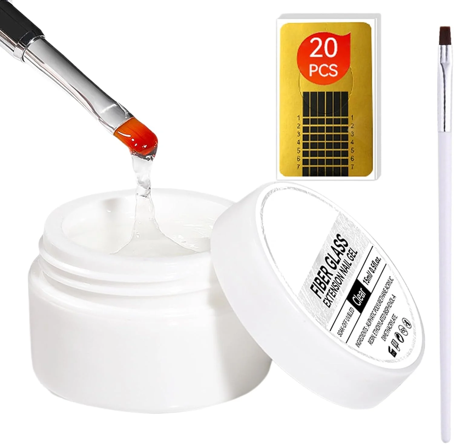 ژل ترمیم ناخن، کیت جمع و جور مانیکور، ضخیم کننده ناخن با ماندگاری طولانی، 15 میلی لیتر درمان محافظتی و تقویت کننده برای خانه و مسافرت، ژل ترمیم ناخن چند رنگ، ضروری برای مراقبت از زیبایی