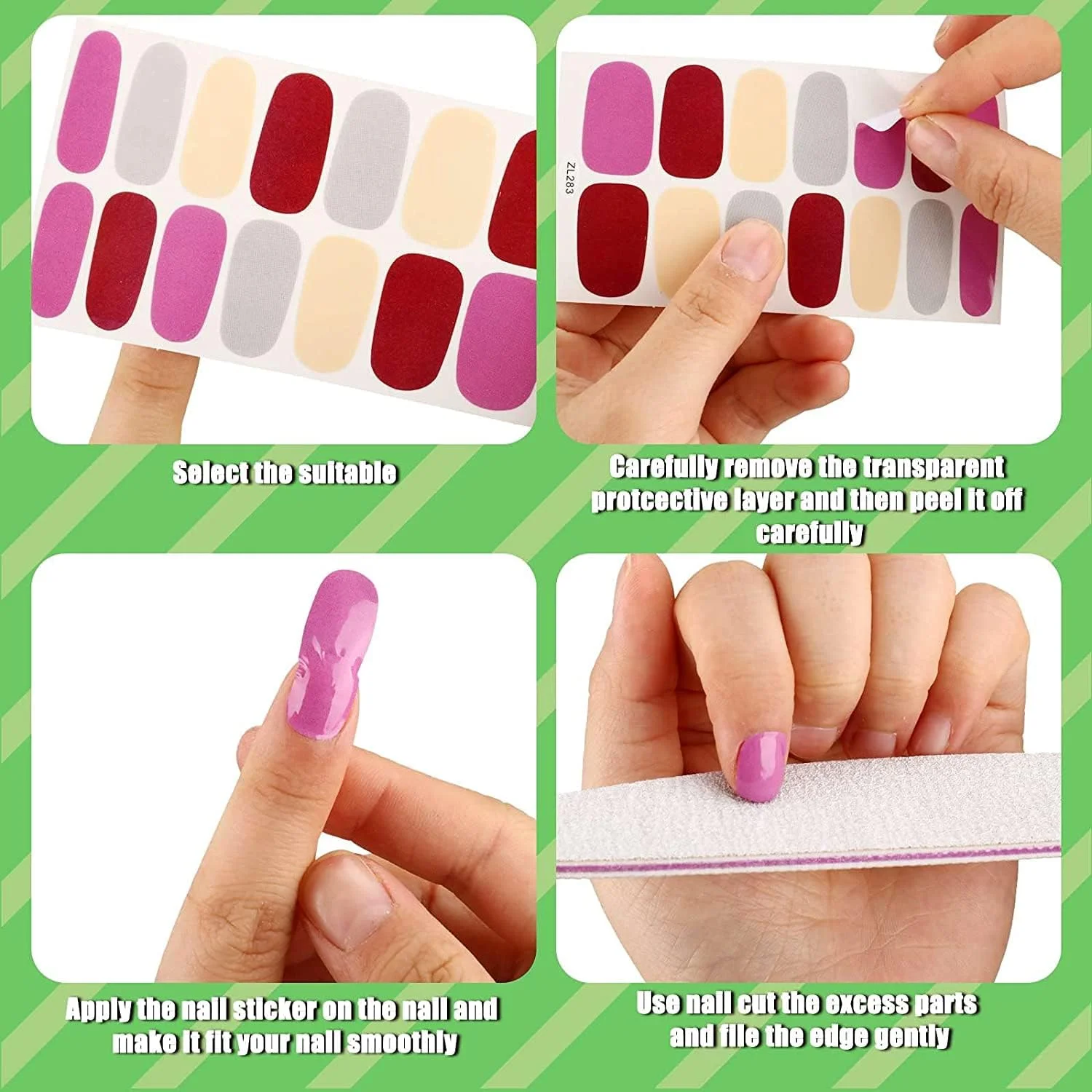 مجموعه برچسب لاک ناخن SYOSI، روکش های خود چسب رنگ ثابت، کیت مانیکور برچسب ناخن کامل برای زنان و دختران، تزئینات رنگی متنوع کلاسیک، 20 ورق مجموعه برچسب لاک ناخن SYOSI، روکش های خود چسب رنگ ثابت، کیت مانیکور برچسب ناخن کامل برای زنان و دختران، تزئینات رنگی متنوع کلاسیک، 20 ورق