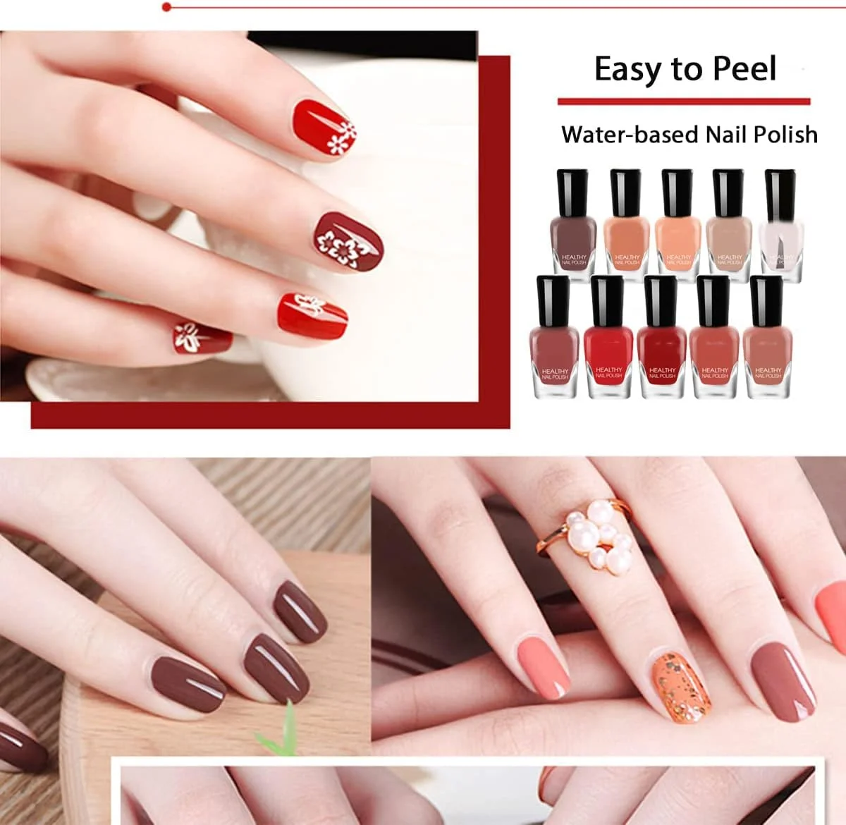 مجموعه لاک ناخن 10 عددی با قابلیت جدا شدن آسان SYOSI، مجموعه لاک ناخن سریع خشک شونده بر پایه آب غیر سمی، لاک ناخن ارگانیک و کاملا طبیعی برای زنان و دختران (مدل 1) مجموعه لاک ناخن 10 عددی با قابلیت جدا شدن آسان SYOSI، مجموعه لاک ناخن سریع خشک شونده بر پایه آب غیر سمی، لاک ناخن ارگانیک و کاملا طبیعی برای زنان و دختران (مدل 1)