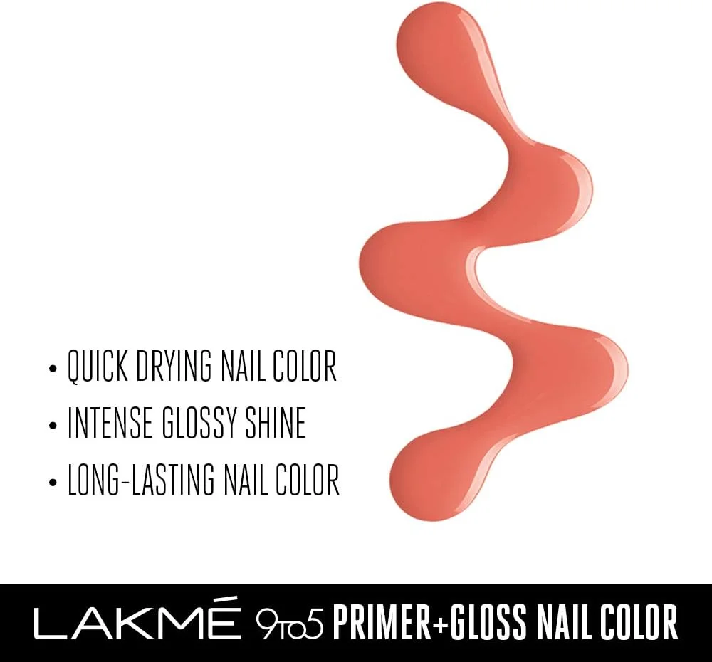 لاکمه 9to5 پرایمر + لاک ناخن براق، مرجانی، 6 میلی لیتر