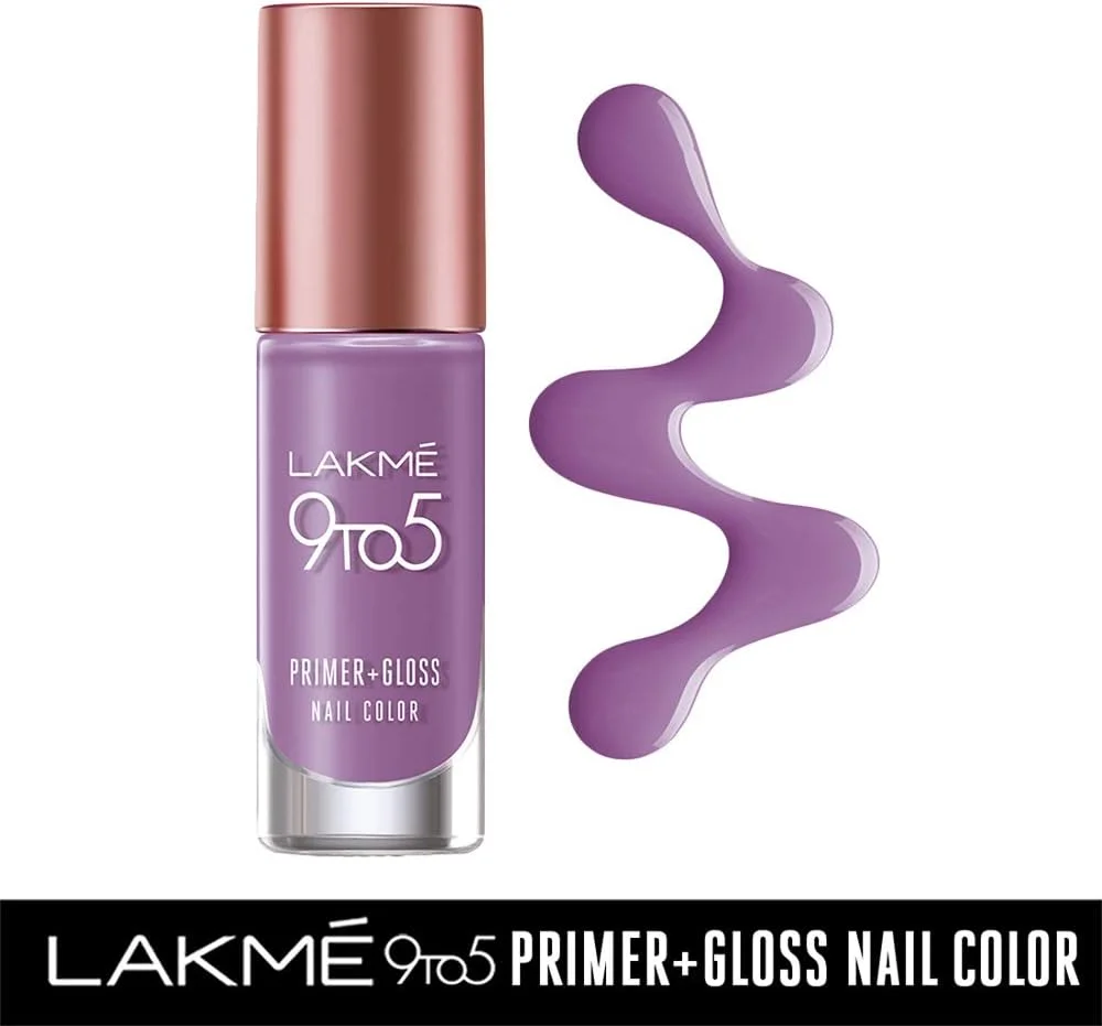 لاکمه 9 تا 5 پرایمر + لاک ناخن براق، رنگ یاسی، 6 میلی لیتر لاکمه 9 تا 5 پرایمر + لاک ناخن براق، رنگ یاسی، 6 میلی لیتر