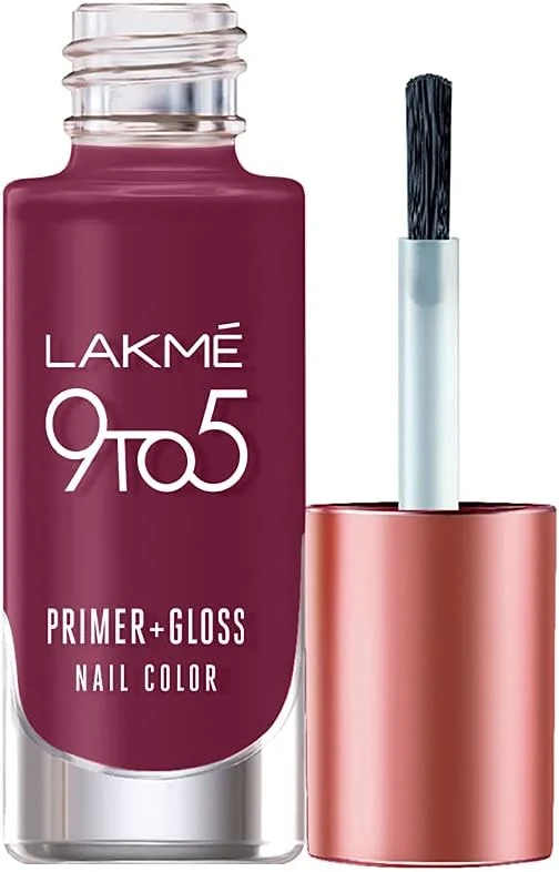 لاکمه 9to5 پرایمر + رنگ لاک براق، رز کویری، 6 میلی لیتر
