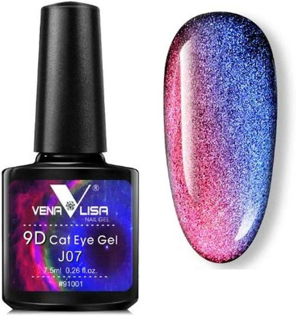لاک ژل ناخن چشم گربه ای 9D ونالیزا، کهکشانی، مغناطیسی، UV/LED، حجم 7.5 میلی لیتر، لاک ژل ناخن مغناطیسی UV LED کهکشانی (V-9D-7.5ml-J07)