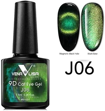 لاک ژل ناخن چشم گربه ای 9D ونالیزا، کهکشانی، مغناطیسی، UV/LED، حجم 7.5 میلی لیتر، لاک ژل هنری 9D کهکشانی مغناطیسی UV LED (V-9D-7.5ml-J06)