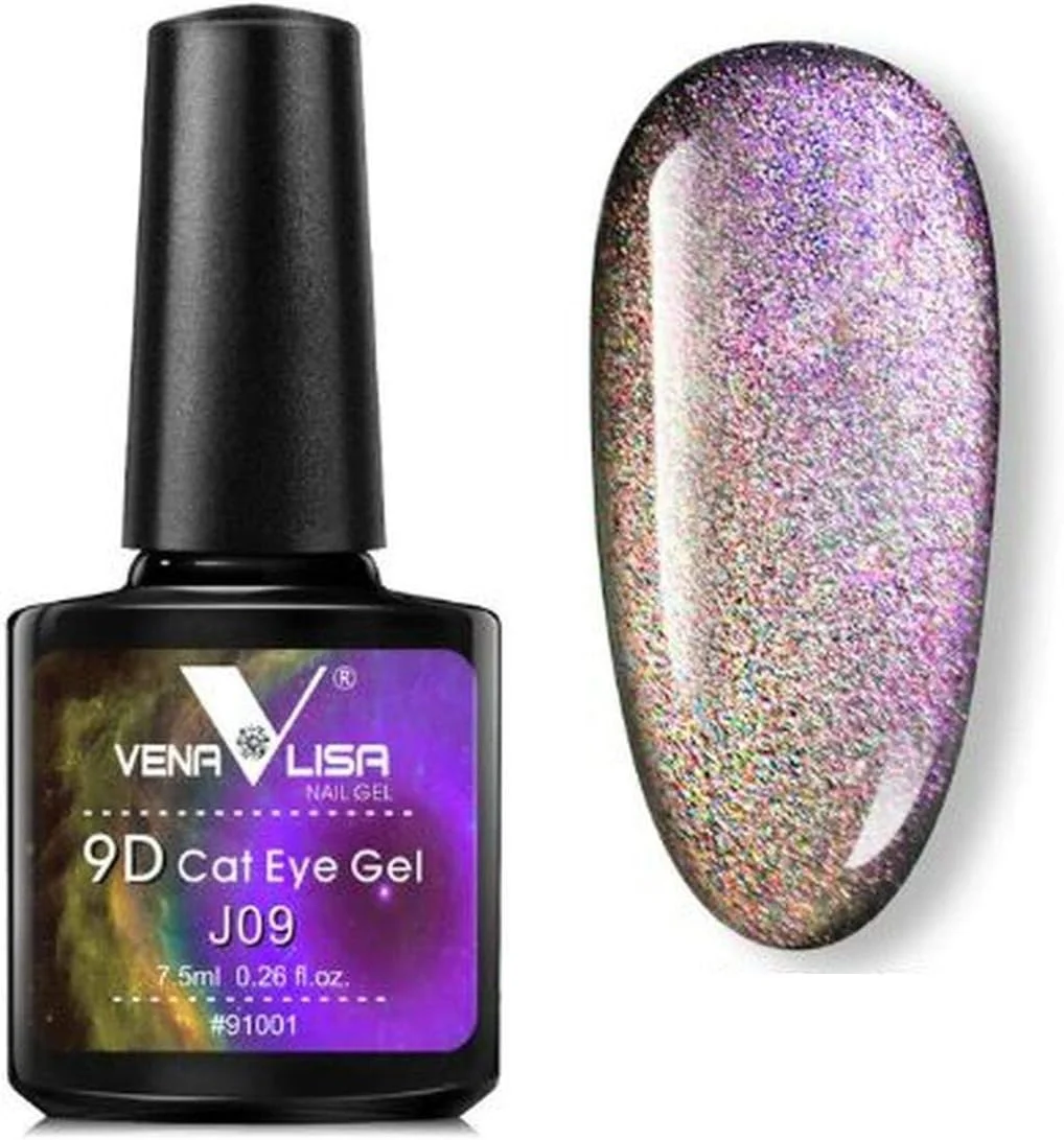 لاک ژل ناخن چشم گربه ای 9D ونالیزا، کهکشانی، مغناطیسی، UV/LED، حجم 7.5 میلی لیتر، لاک ژل ناخن 9D (V-9D-7.5ml-J09)