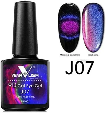 لاک ژل ناخن چشم گربه ای 9D ونالیزا، کهکشانی، مغناطیسی، UV/LED، حجم 7.5 میلی لیتر، لاک ژل ناخن مغناطیسی UV LED کهکشانی (V-9D-7.5ml-J07)