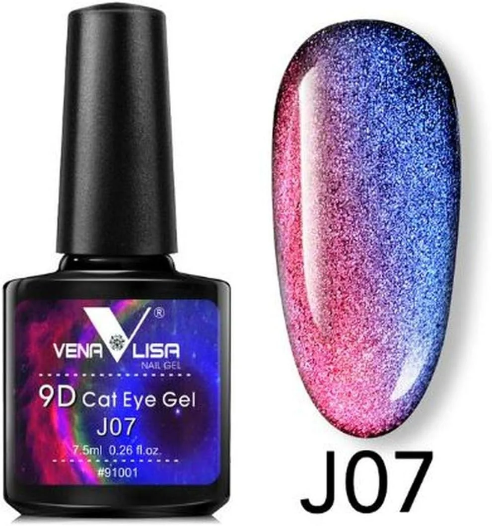لاک ژل ناخن چشم گربه ای 9D ونالیزا، کهکشانی، مغناطیسی، UV/LED، حجم 7.5 میلی لیتر، لاک ژل ناخن مغناطیسی UV LED کهکشانی (V-9D-7.5ml-J07)