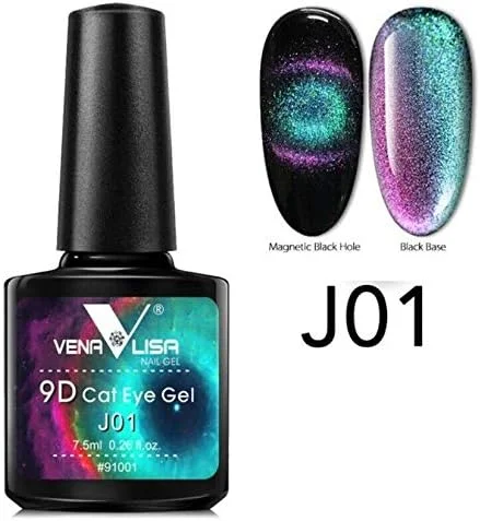 لاک ژل ناخن چشم گربه ای 9D ونالیزا، کهکشانی، مغناطیسی، UV/LED، خیساندن، 7.5 میلی لیتر، لاک هنری 9D، لاک ژل ناخن UV LED مغناطیسی کهکشانی (V-9D-7.5ml-J01)