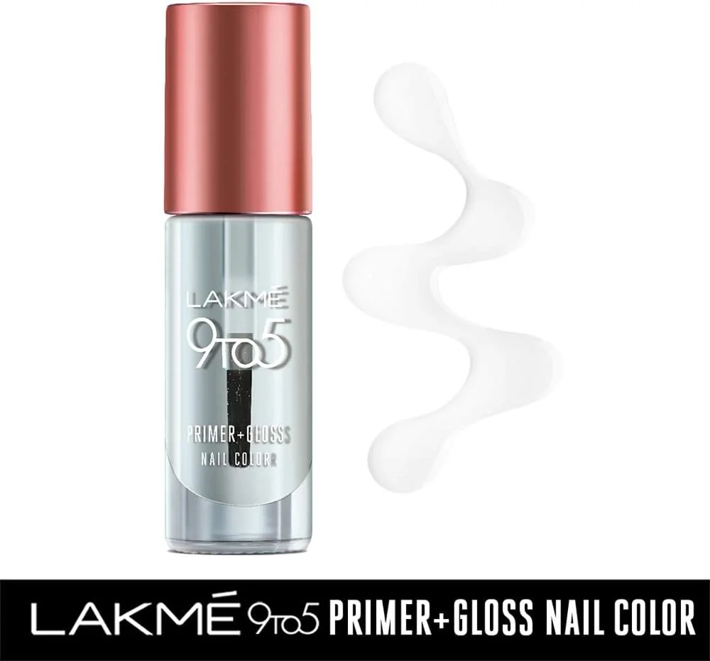 لاکمه پرایمر 9 تا 5 + رنگ لاک براق، پوشش نهایی، 6 میلی لیتر