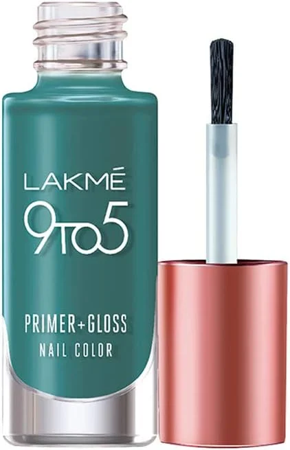 لاکمه پرایمر + لاک ناخن براق، رنگ فیروزه ای، 6 میلی لیتر