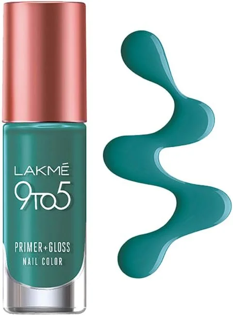 لاکمه پرایمر + لاک ناخن براق، رنگ فیروزه ای، 6 میلی لیتر