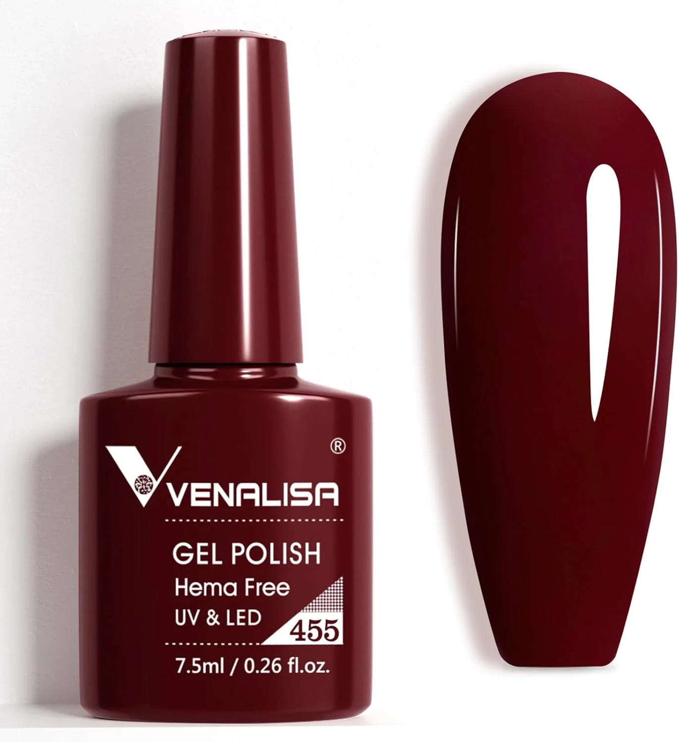 لاک ژل ونیزا، رنگ قرمز بورگاندی، یک عدد، رنگ قرمز تیره، مناسب فصل پاییز، لاک ناخن ژلی، قابل برداشتن با خیساندن، ژل یو وی، مناسب طراحی ناخن در خانه، سالن، مناسب دختران و بانوان