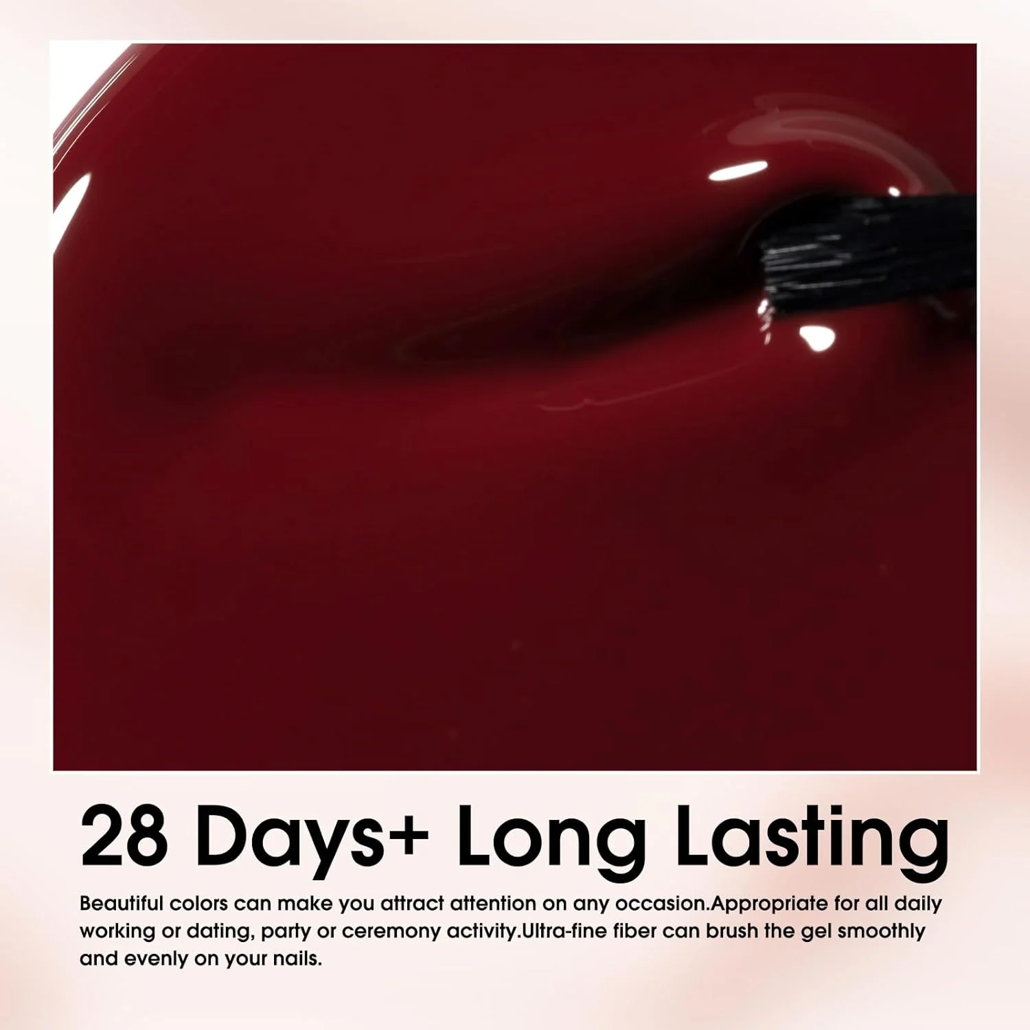 لاک ژل ونیزا، رنگ قرمز بورگاندی، یک عدد، رنگ قرمز تیره، مناسب فصل پاییز، لاک ناخن ژلی، قابل برداشتن با خیساندن، ژل یو وی، مناسب طراحی ناخن در خانه، سالن، مناسب دختران و بانوان